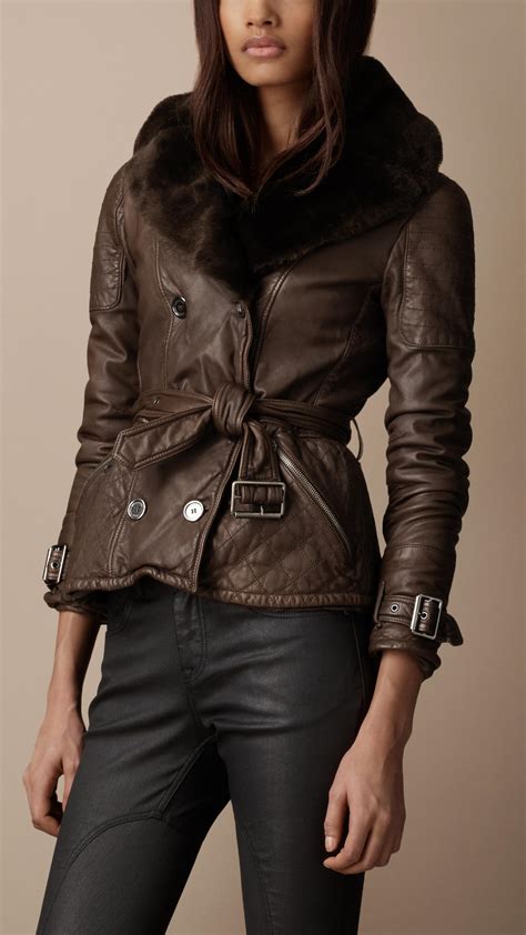 burberry sheepskin jacket|burberry quilted jacket.